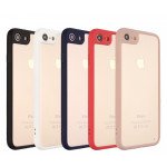 Wholesale iPhone 7 Slim Clear Hybrid Case (Red)